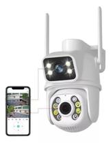 Câmera Wifi Full Hd Externa Prova D'água Duas Lentes Com Áudio