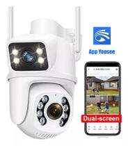 Câmera Wifi Full Hd Externa Prova D'água Lente Dupla Ip66