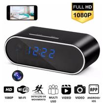Câmera Wifi Full Hd Radio Relógio Espião Sensor Movimento CAMREL