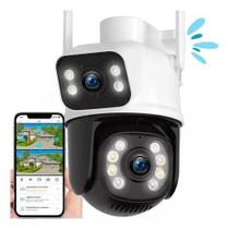 Câmera WiFi Icsee com Duas Lentes, Zoom 4x Digital e Classificação IP66 Onvif