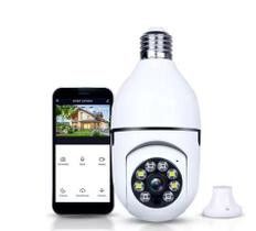Camera Wifi Lampada Ip 360 Segurança Full Hd Visão Noturna