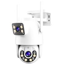 Câmera Wifi Segurança Inteligente Hd Novadigital Dupla Dual Infravermelho App Tuya Smart Life Alexa Google 110V 220V Branca Câmera Wifi Segurança Inteligente Hd Novadigital Dupla Dual Infravermelho App Tuya Smart Life Alexa Google 110V 220V Branca