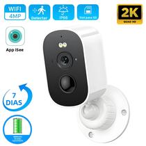 Câmera WiFi Sem Fio Externa 4MP 2K Alimentada Por Bateria 1080P Com Sirene De Movimento AI E Visão Câmera WiFi Sem Fio Externa 4MP 2K Alimentada Por Bateria 1080P Com Sirene De Movimento AI E Visão