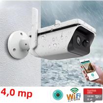 Câmera WiFi Solar Externa 4MP Com Áudio, Sensor PIR De Movimento Humano, Monitoramento Remoto E