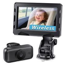 Câmera Wireless para Bebê no Carro NUOTUN 4,3" 1080P Visão Noturna