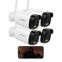 Câmeras de Segurança Externas LaView 4K 8MP Kit com 4 Unidades Wi-Fi