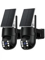 Câmeras de Segurança Gianteye 2K Sem Fio com Energia Solar - Kit com 2 Câmeras de Segurança Gianteye 2K Sem Fio com Energia Solar - Kit com 2