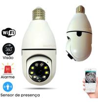 Câmeras De Segurança Lampada Espiã Wi-fi giratoria