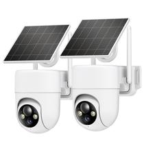 Câmeras de Segurança Oculview 2K Solar Wireless - 2 Unidades com Visão 360°