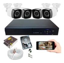 Câmeras De Segurança Residencial Externa-kit Dvr 4ch