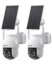Câmeras de Segurança Solar IEGeek 2K WiFi - Pacote com 2 - Uso Externo