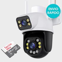 Câmeras Ip Externa Wifi Full HD 4k 8mp Dupla Lente Segurança Prova Dágua 360 Rotação Monitoramento Infravermelho Visão Noturna Com 1 Cartão SD 64gb Câmeras Ip Externa Wifi Full HD 4k 8mp Dupla Lente Segurança Prova Dágua 360 Rotação Monitoramento Infravermelho Visão Noturna Com 1 Cartão SD 64gb