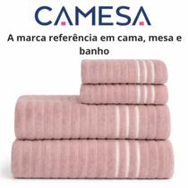 Camesa Jogo 4 Toalhas Banhão 450g m² Algodão Premium Macio Alta Absorção 75x150cm CAMESA