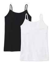 Cami The Children's Place Girls Black, pacote com 2 unidades, tamanho 14 (GG)