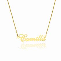 Camilla colar de nome folheado a ouro 18k