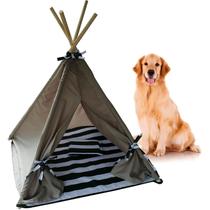 Caminha Cabana Pet Toca Oca Tenda Cama Cachorro Gato Cão Cinza G