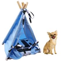 Caminha Cabana Pet Toca Oca Tenda Cama Cachorro Gato P Azul