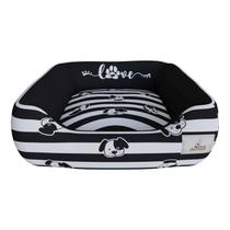 Caminha Cachorro Preto Love Pet Aveludado Cama Pet 60X60 Caminha Cachorro Preto Love Pet Aveludado Cama Pet 60X60