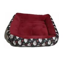 Caminha Cama Cachorro Gato Tam. M Com Zíper 60cm x 60cm Pet Dog Vermelha