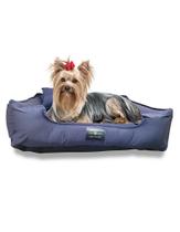 Caminha Cama Cochilo Pet Tamanho M 60x50cm Luxo e Conforto de Brim AZUL Resistente em Algodão Lavável com Zíper e Fundo Removível para Cachorro e Gato