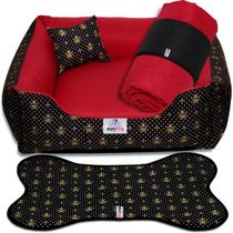 Caminha cama para cachorro kit 04 peças tamanho g lavável - CAZZA STORE