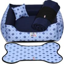 Caminha cama para cachorro kit 04 peças tamanho g lavável