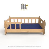 Caminha Cama Pet Cachorro Gato Luxo Madeira Colchão Cor Casa