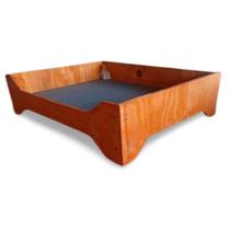 Caminha De Cachorro De Madeira Compensado Naval G 50 X 60 X 20 - Pintura Verniz