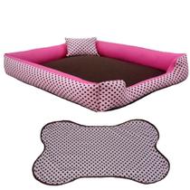 caminha de cachorro grande cama pet cama retangular 70x80cm rosa+tapetinho para comedouros