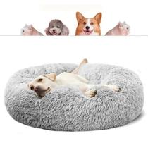 Caminha donut nuvem pet pelucia redonda cama peluciada ninho casinha casa colchonete cão gato toca