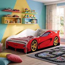 Caminha Infantil Carro Temática para Meninos Adesivada Diversos Personagens em MDF Quarto Infantil Caminha Infantil Carro Temática para Meninos Adesivada Diversos Personagens em MDF Quarto Infantil