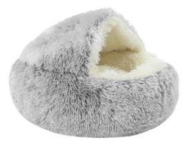 Caminha Nuvem Pet Redonda Para Cachorros E Gatos Tamanho M Cinza