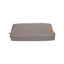 Caminha Para Cachorro Almofada Em Linho Cinza Tamanho P 75cm X 60cm