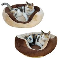 Caminha Para Cães e Gatos Antiderrapante Aberta em Tecido Soft Super Macia - Bege/Marrom - LAURABABY