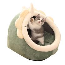 Caminha Para Gato Cama De Pelúcia Com Pêndulo Brinquedo Pet Animais de Estimação Caverna Casa Cão