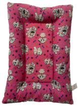 Caminha Pequena Pet Doguinho 43CM X 58CM Com Zíper E Fecho Rosa Com Desenhos
