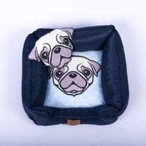 Caminha Pet Com Almofada 60cm Para Cachorro Pug Fundo Impermeável