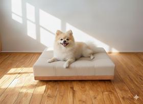 Caminha Pet Com Base Stoffa Para Cães e Gatos Bege