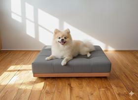 Caminha Pet Com Base Stoffa Para Cães e Gatos Cinza