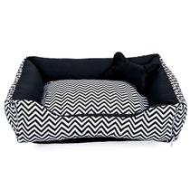 Caminha Pet Dog Para Cachorro Ou Gato Grande 70x55cm Chevron Preto Caminha Pet Dog Para Cachorro Ou Gato Grande 70x55cm Chevron Preto