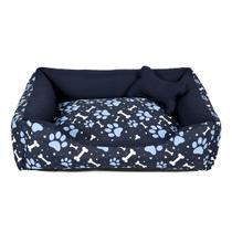 Caminha Pet Dog Para Cachorro Ou Gato Grande 70x55cm Ossinho Marinho Caminha Pet Dog Para Cachorro Ou Gato Grande 70x55cm Ossinho Marinho