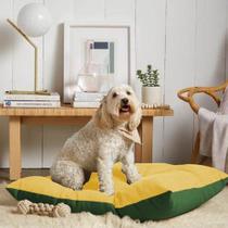 Caminha Pet Duo Dream Macio Luxo Quadrado Almofada Para Cachorro Gato Suede Amarelo e Verde - Ahazzo Móveis