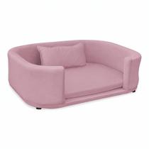 Caminha Pet Lola Estofada Sofá Com Almofada Cachorro Gato Pequeno Porte Rose
