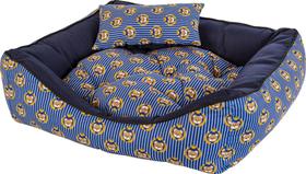 Caminha pet luxo com travesseiro e almofada dupla face, azul ursinho Caminha pet luxo com travesseiro e almofada dupla face, azul ursinho