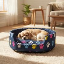 caminha pet médio cama Europa redonda cama de cachorro ou gato cama pet até 12 kg - gv enxovais caminha pet médio cama Europa redonda cama de cachorro ou gato cama pet até 12 kg - gv enxovais