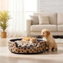 caminha pet pequeno cama Europa redonda cama de cachorro ou gato cama pet até 6 kg caminha pet pequeno cama Europa redonda cama de cachorro ou gato cama pet até 6 kg
