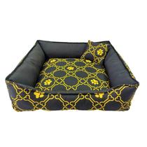 Caminha Pet Quadrada Estampada 62x62x18 G Preto