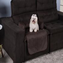 Caminha Pet Suede Para Sofá e Carro Protege Contra Pelos e Sujeiras Capa Fundo Impermeável Com Zíper