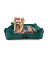 Caminha Pet Tamanho M 60x50cm para Cachorro e Gato em Veludo Suede VERDE Confortável Lavável Com Fundo Removível Pets de Porte Pequeno Cochilo Pet