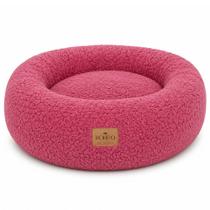 Caminha Redonda Pelúcia Rosa para Cães - G Caminha Redonda Pelúcia Rosa para Cães - G